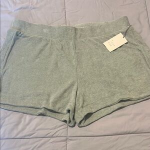 Women's A New Day light Green Terry cloth Shorts NWT